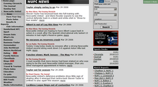 Screenshot from the newspaper website showing two conflicting stories published on the same day