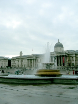 Photograph of a Trafalgar Square fountain